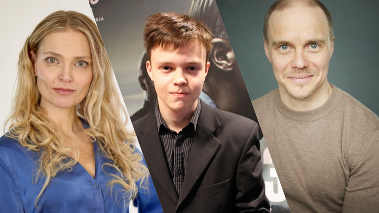 Viljami Lahti vanhempiensa Jarkko Lahti ja Marjo Lahti kanssa