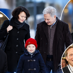 Sauli Niinistön kolme lasta Nuutti, Matias ja Aaro Niinistö kuvakollaasissa yhdessä isänsä ja Jenni Haukion kanssa.