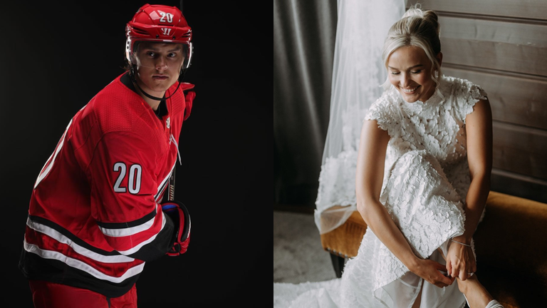 Sebastian Aho ja hänen vaimonsa Rosa Aho yhdessä.